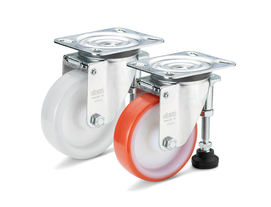 RLE – castors with adjustable foot