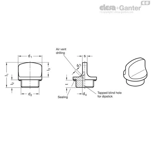 GN 442-22-M16X1,5-2-BL