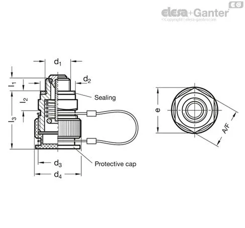 GN 880-M26X1,5-MS-K