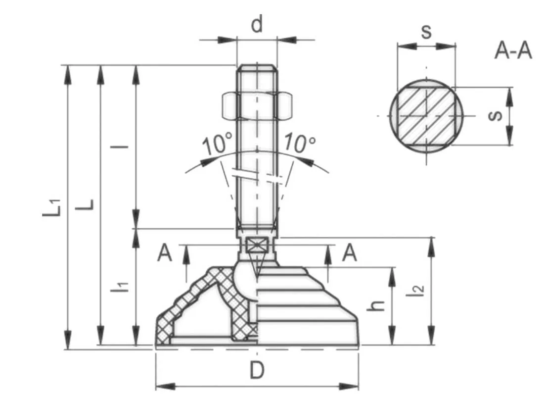 LVQ.A-100-14-SST-M16x68