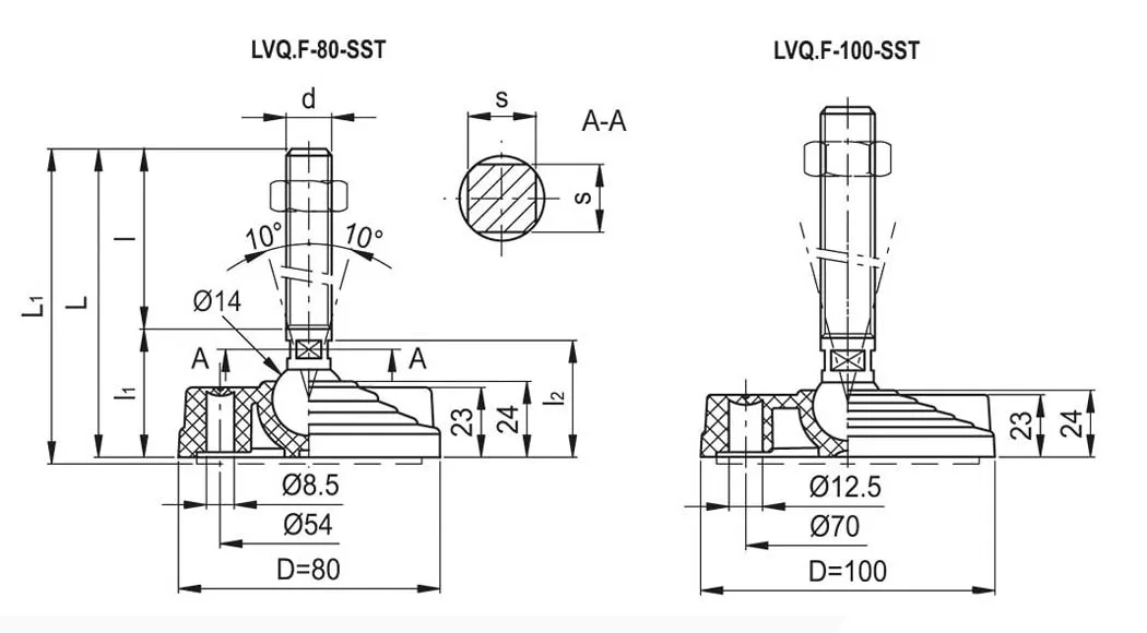 LVQ.F-100-14-SST-M16x168