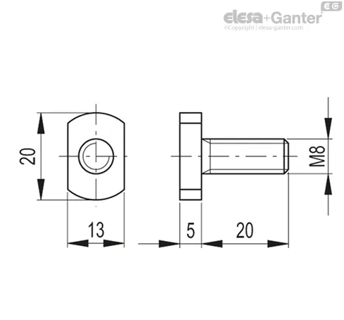 MPG-V-p-M8x20