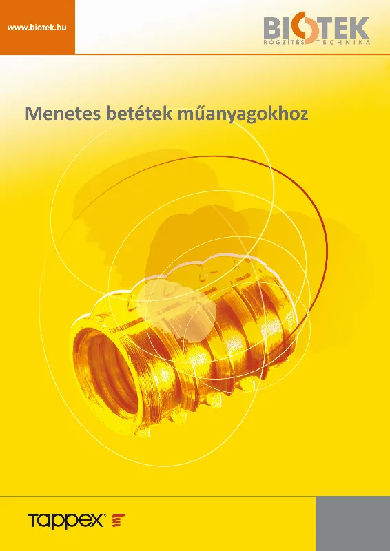 Tappex - menetes betét technológia