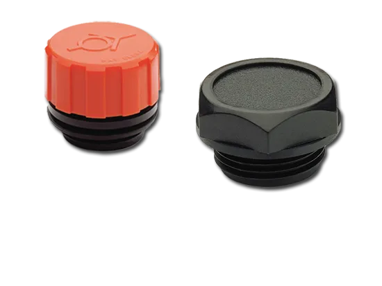 Fill plugs, drain plugs, breather caps