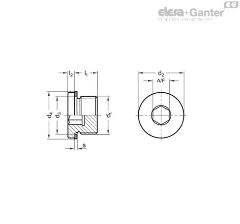 DIN 908-A4-M10X1-A