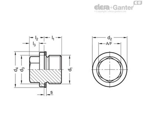 DIN 910-A4-G1/2-AN