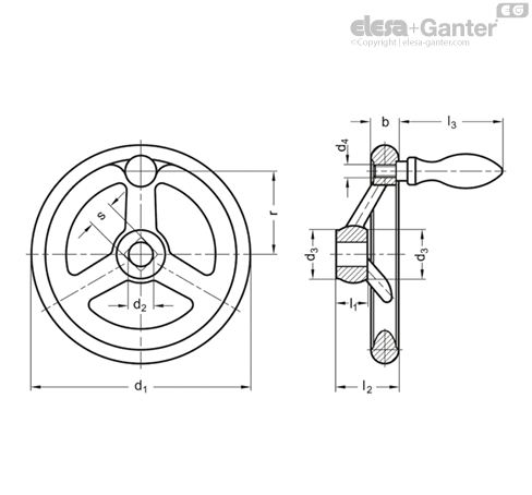 DIN 950-GG-500-V27-F